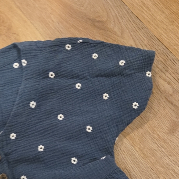 Madewell Blue Floral Button-Up Dress - Picture 4 of 5